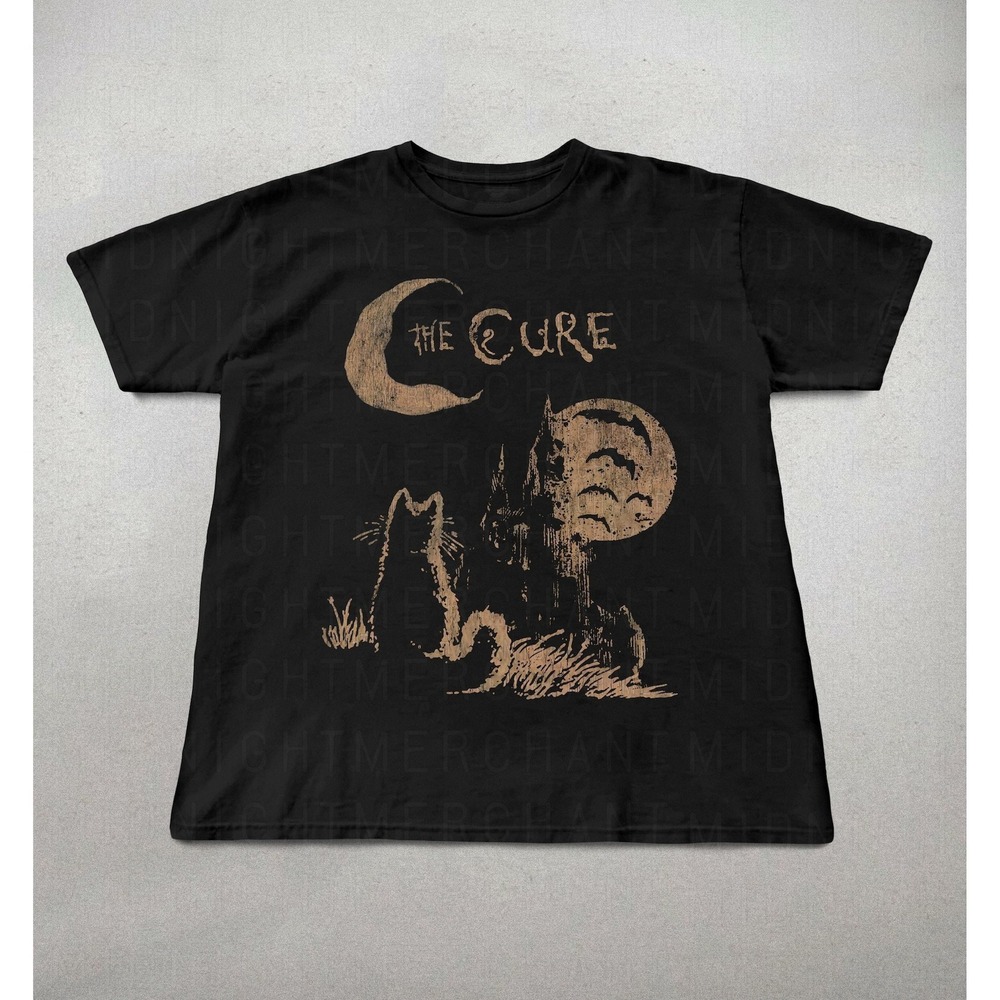 The Cure Cat Tee 90s Alt Indie Rock Unisex Shirt Music Gifts